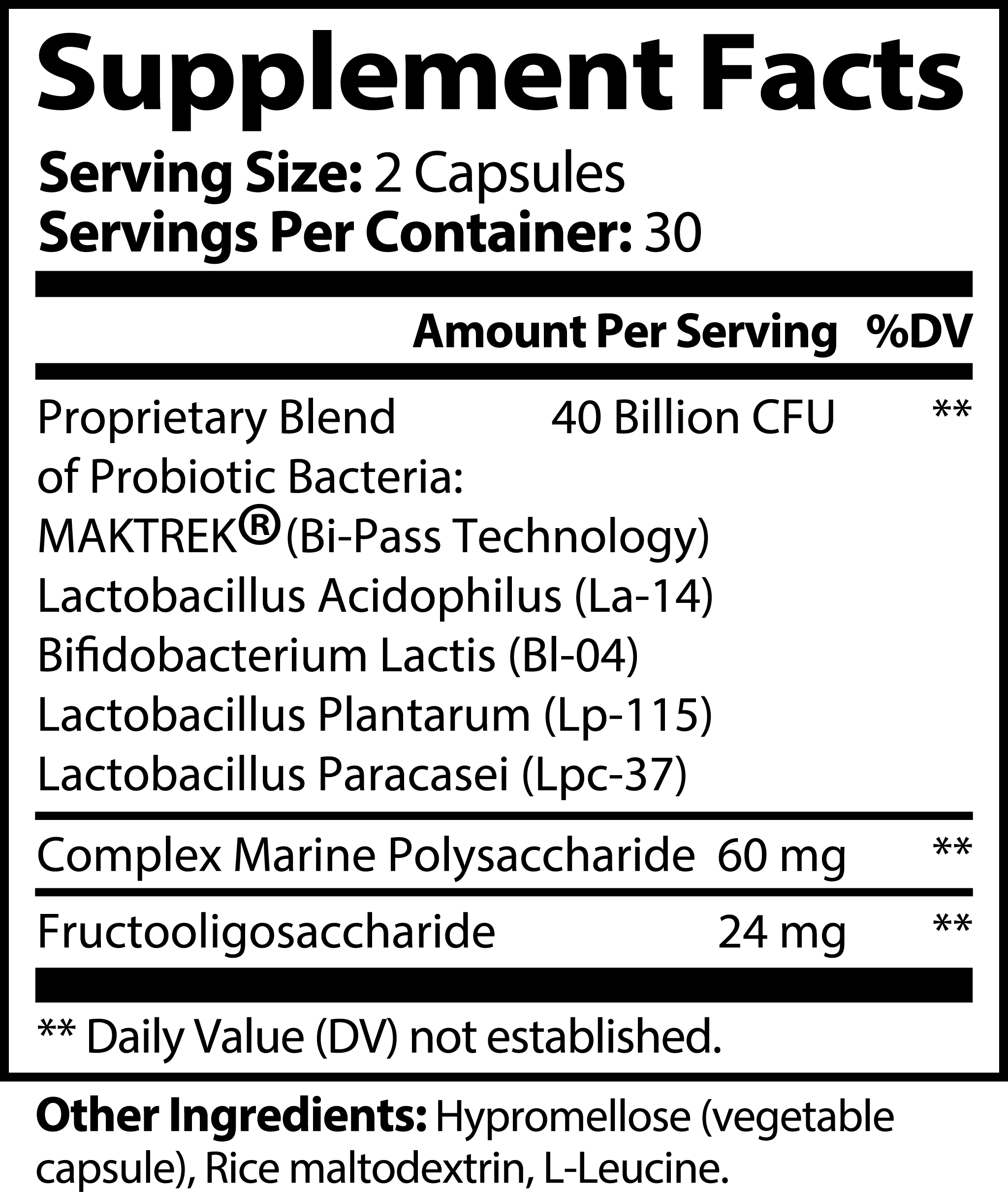 Probiotic 40 + Prebiotics